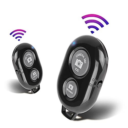 2 Pack Wireless Camera Remote Control - Wireless Remote لأجهزة iPhone و Android و iPad iPod Tablet ، Clicker للصور ومقاطع الفيديو