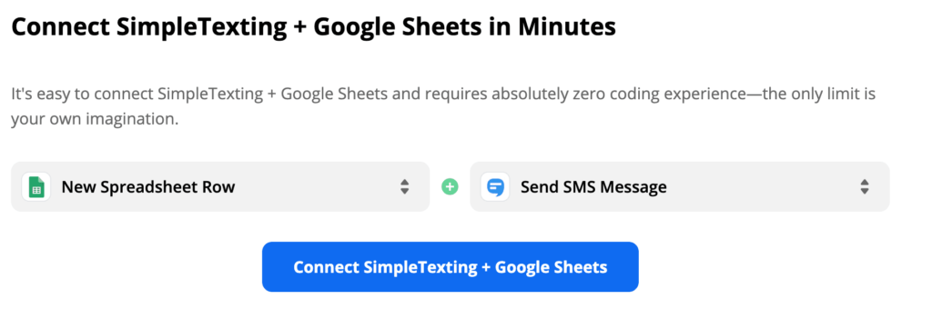 Conectați Google Sheets la SimpleTexting
