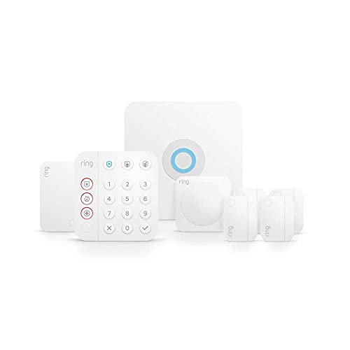 Kit de 8 bucăți Ring Alarm (a doua generație) – sistem de securitate pentru casă cu monitorizare profesională opțională 24/7 – Funcționează cu Alexa