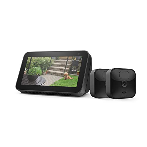 Pachet Blink Outdoor 2 Cam Kit cu Echo Show 5 (a doua generație)