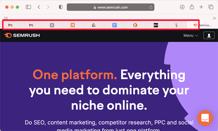 Фавикон SEMRush