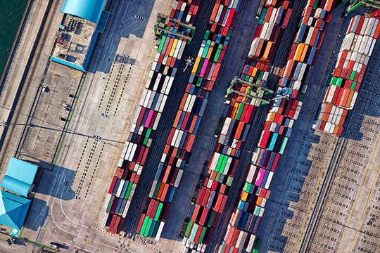 visão aérea-fotografia-container-van-drone-warehouse-ecommerce-supply-chain-visibility