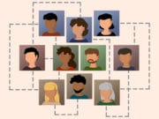 人力资源网络头像工作沟通业务图表连接团队社交