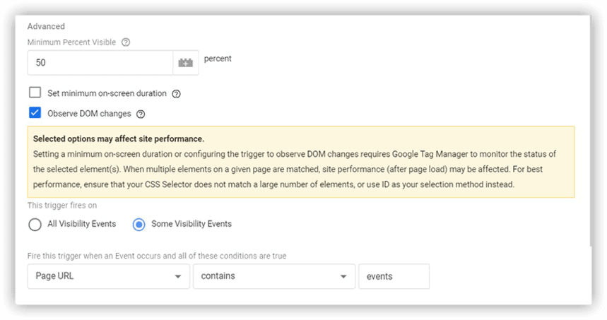 Googleタグマネージャーメニューの詳細オプション