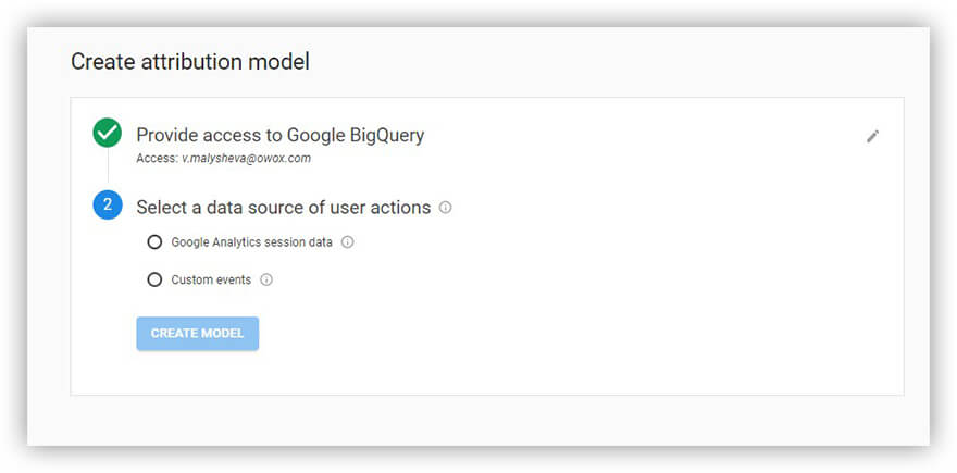 creación de modelo de atribución