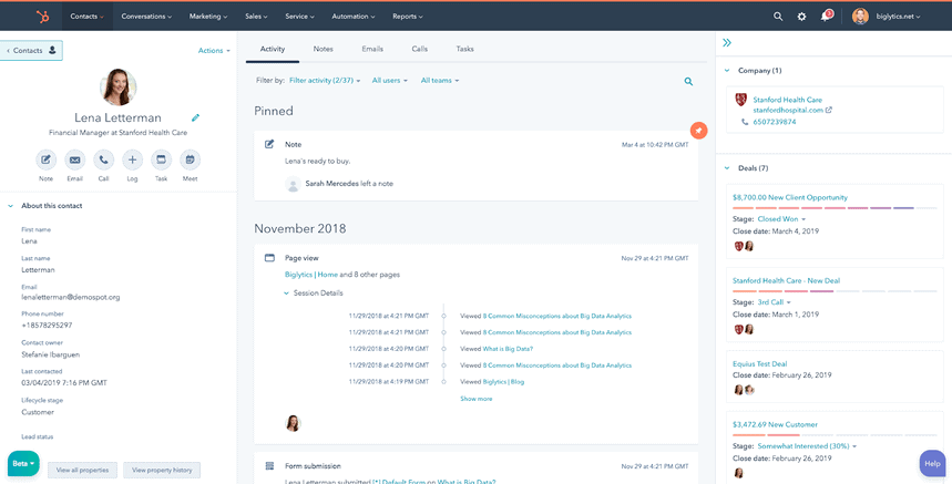 Hub di marketing HubSpot