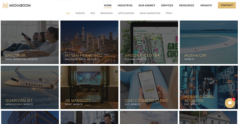 Mediaboom 代理机构 - 投资组合