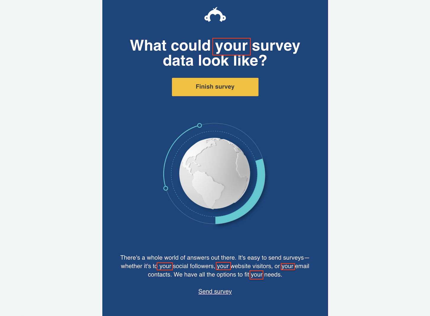 マーケティングメールの作成SurveyMonkey