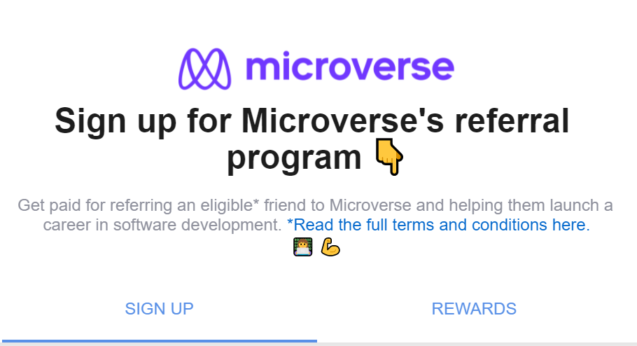 Programme de parrainage Microverse