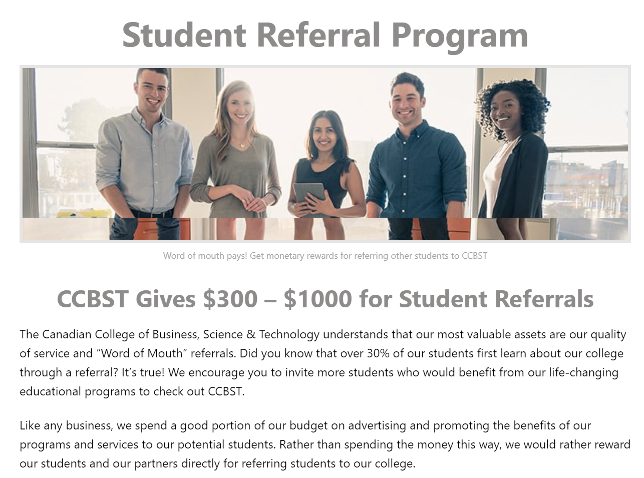 Programme de référence CCBST