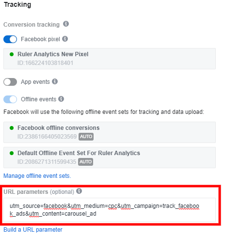 如何跟踪 Facebook 广告 - 步骤 3b - www.ruleranalytics.com