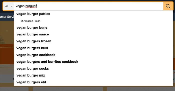 การค้นหาที่เกี่ยวข้องด้วยคีย์เวิร์ดใน Amazon