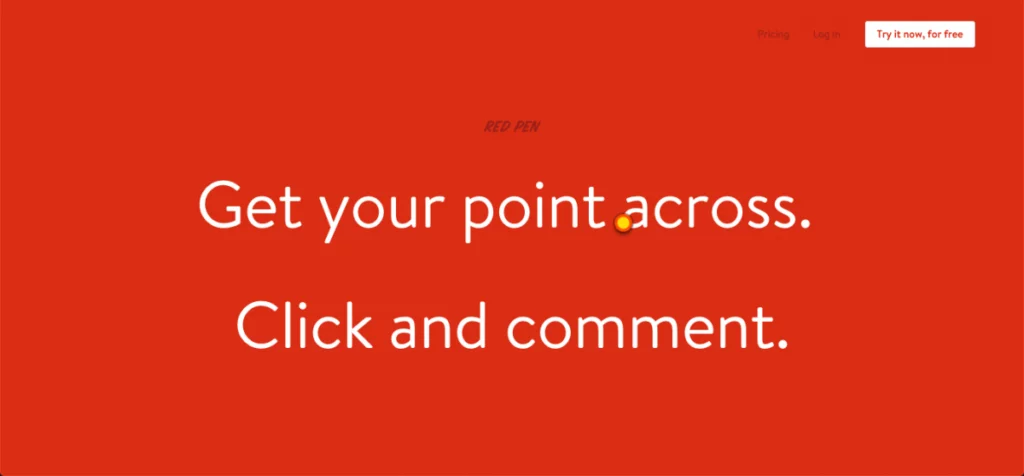 Captura de pantalla del lápiz rojo