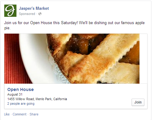 anuncio de evento de facebook