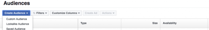 Facebook retargeting crear audiencia