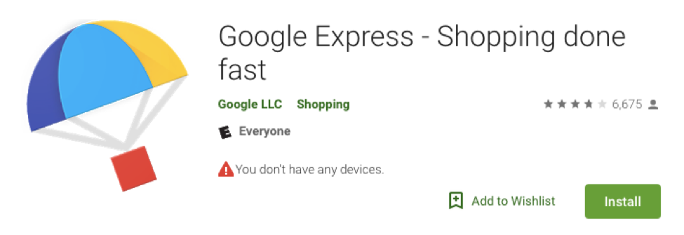 Google Express-Screenshot