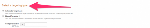 Determinar el tipo de orientación de la campaña en Amazon Seller Central