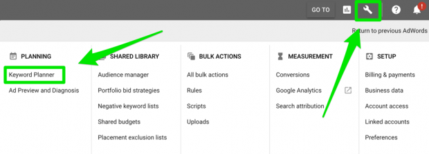 Cara Mengakses Perencana Kata Kunci AdWords