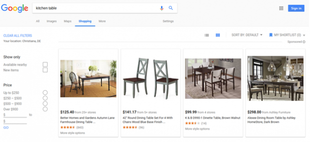 Ürün Listeleme Reklamları Mutfak Masası