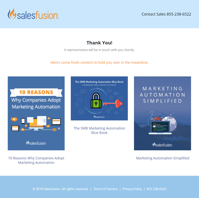 salesfusion açılış sayfası