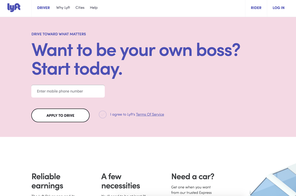 CTA 示例 lyft