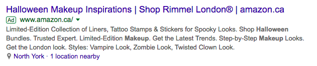 亚马逊 rimmel 广告截图