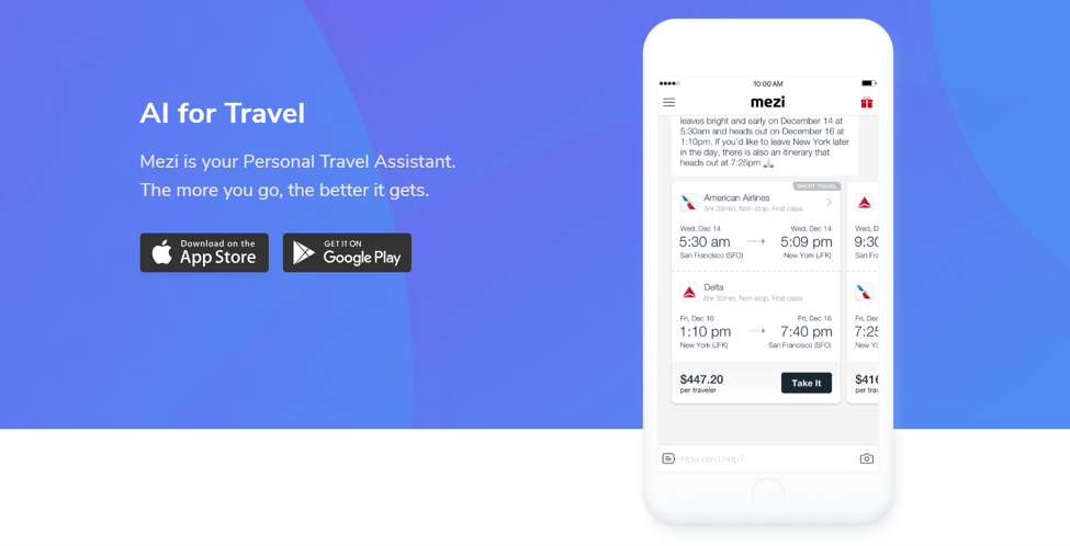 用于旅行图形的 Mezi AI