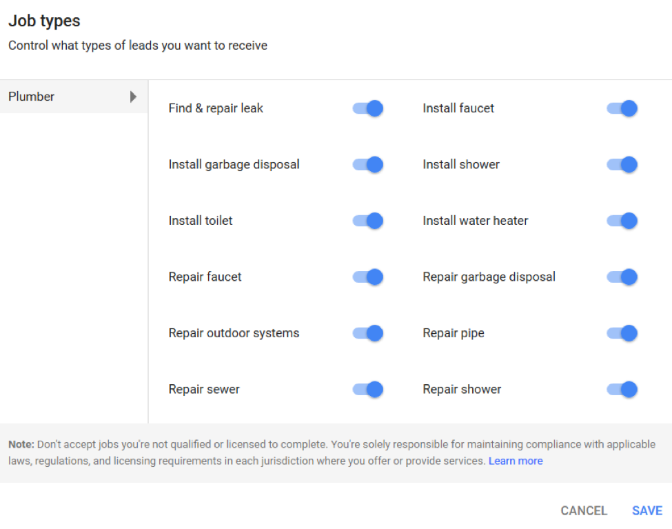 Google LSA 注册流程截图