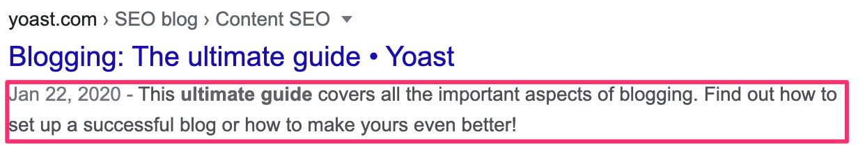 وصف التعريف Yoast