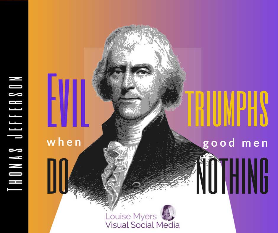 thomas jefferson'ın alıntı ile gravürü, kötü zaferler.