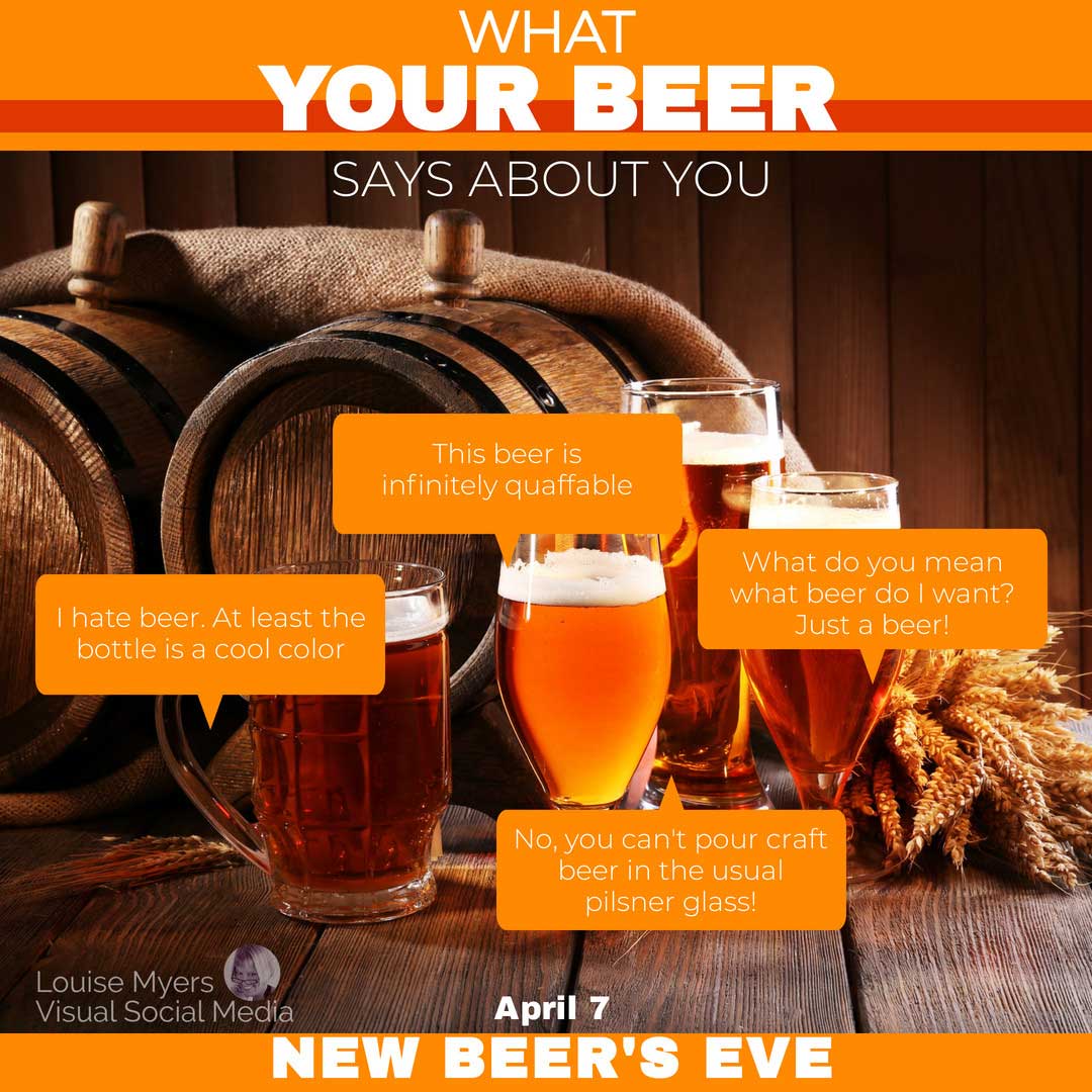 farklı biralar, biranızın New Beer's Eve için ne söylediğini gösterir.