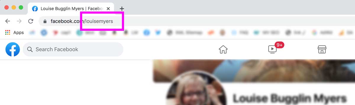 URL'nin facebook kimliği veya kullanıcı adı kısmı.