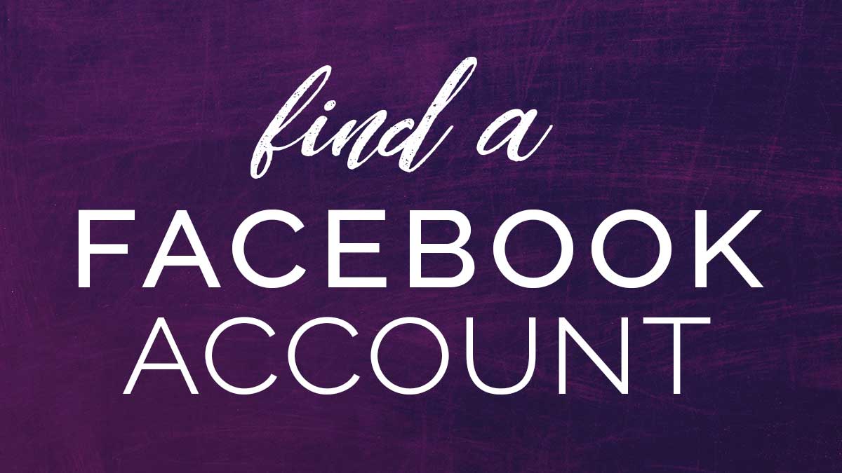 koyu mor arka planda Facebook Hesabı Bul yazıyor.