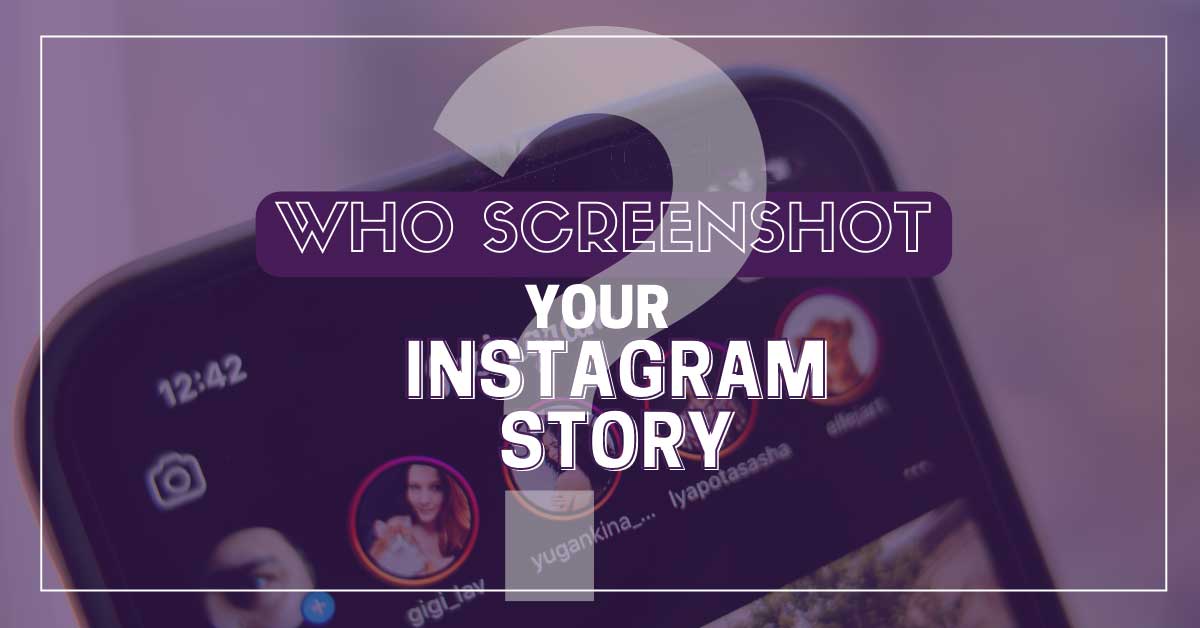 Instagram hikayenizin ekran görüntüsünü alan mor kaplamalı ve metinli cep telefonu.