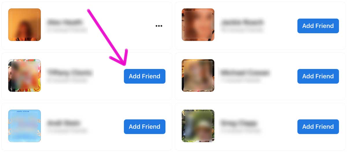 la liste des amis d'un ami montre comment ajouter à partir d'ici.