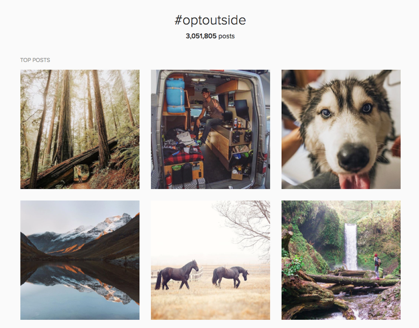 Corriente de Instagram OptOutside