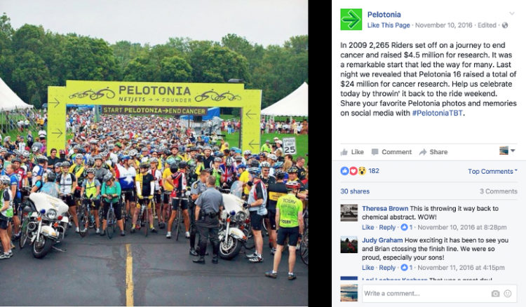 ภาพโซเชียลกิจกรรมปั่นจักรยาน Pelotonia