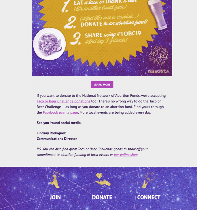 exemplo de e-mail de angariação de fundos sem fins lucrativos