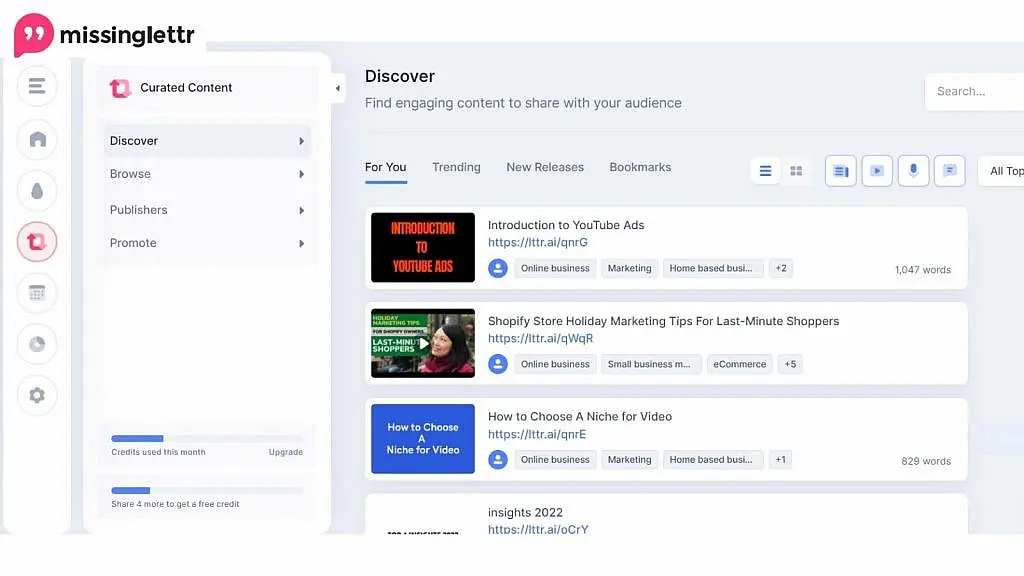 conteúdo selecionado
