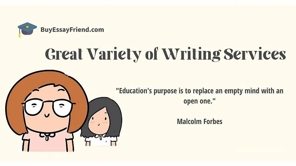 une variété de services d'écriture