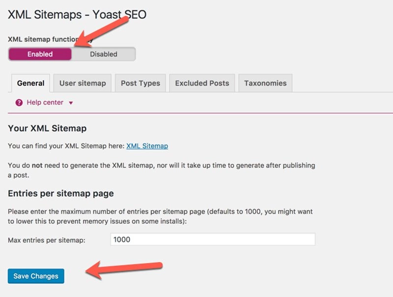 xml sitemap yoast