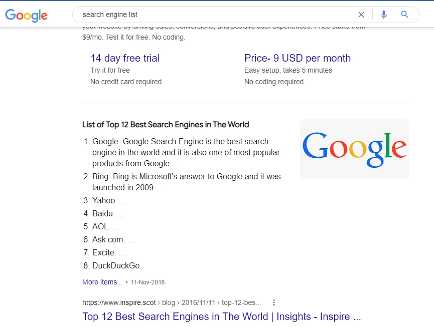 cuplikan unggulan google