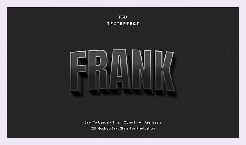 Efek Teks Frank PSD