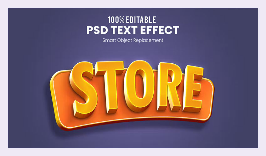 PSD Efek Teks 3D