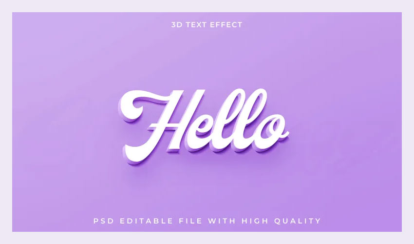 PSD Efek Teks 3D
