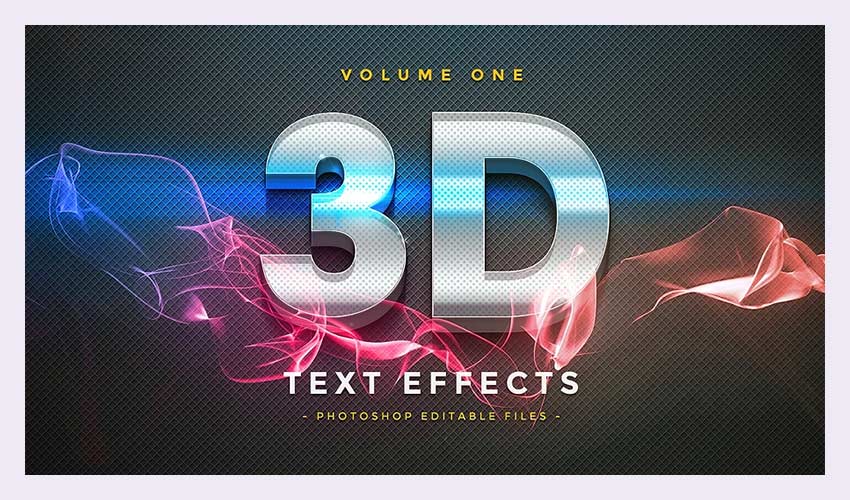 Efek Teks 3D Vol 1