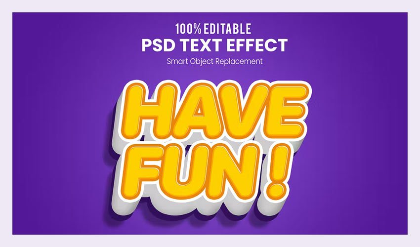 Bersenang-senang Efek Teks 3D PSD