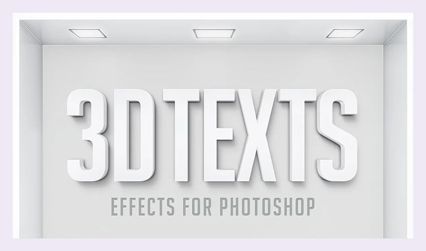 Efek Teks 3D Photoshop