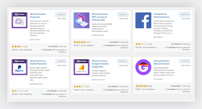 WooCommerce 애드온 및 플러그인
