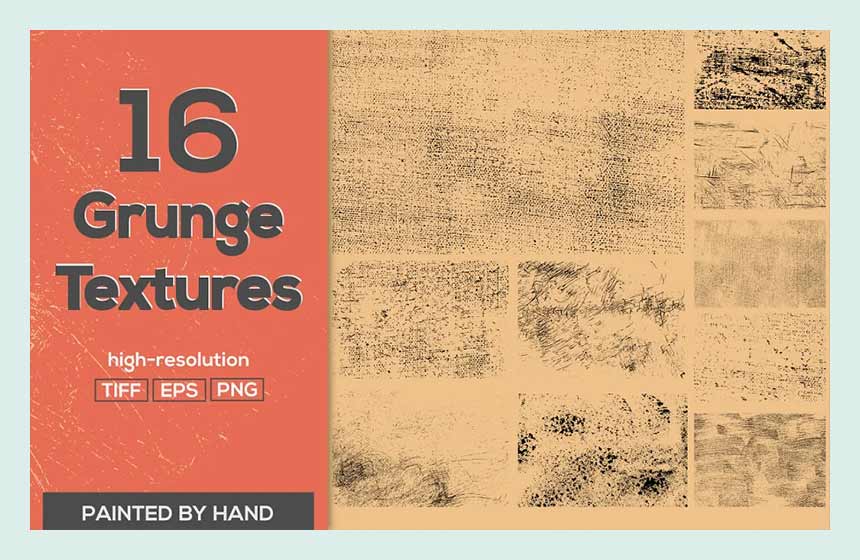 16 Tekstur Grunge Vektor